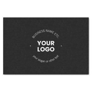 Your Business Logo & Editable Text | Black & White Tissue Paper