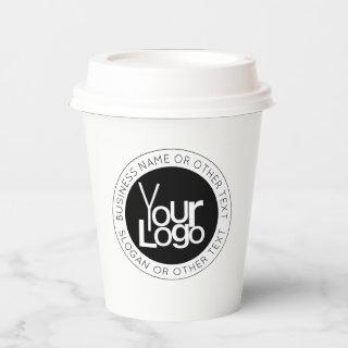 Your Business  Logo & Modern Simple Editable Text Paper Cups