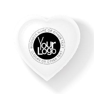 Your Business  Logo & Modern Simple Editable Text Paperweight