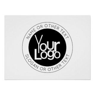 Your Business  Logo & Modern Simple Editable Text Poster