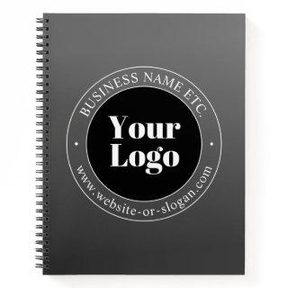 Your Business Logo or Design & Editable Text Notebook