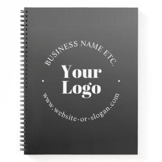 Your Business Logo or Design & Editable Text Notebook