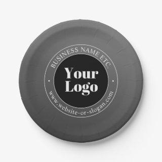 Your Business Logo or Design & Editable Text Paper Plates