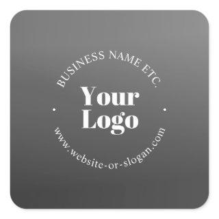 Your Business Logo or Design & Editable Text Square Sticker