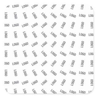 Your Business Logo | Unique Logo Pattern Design  Square Sticker