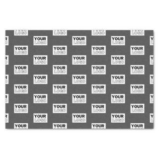 Your Image Design or Business Logo Tiled | Grey Tissue Paper