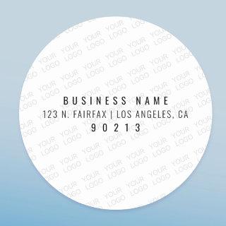 Your Logo Automatically Lightened & Repeating Classic Round Sticker