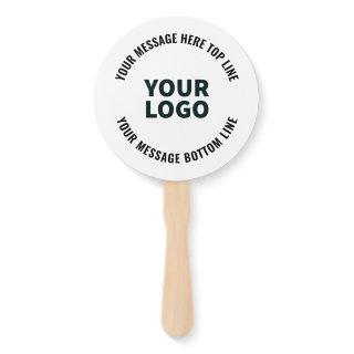 Your Logo Design or Image | Bold Editable Text Hand Fan