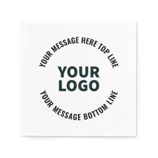 Your Logo Design or Image | Bold Editable Text Napkins