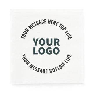 Your Logo Design or Image | Bold Editable Text Napkins
