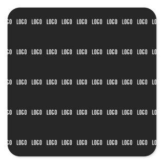 Your Logo | Horizontally Tiled Stripe Pattern  Square Sticker