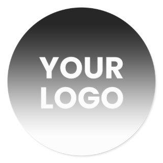 Your Logo & Modern Editable Color Gradient Classic Round Sticker
