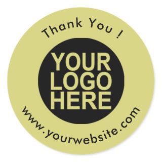 Your Logo, Name & Website Promo Classic Round Clas Classic Round Sticker