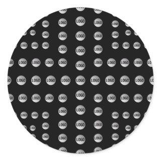 Your Logo or Any Image | Unique Modern Pattern  Classic Round Sticker