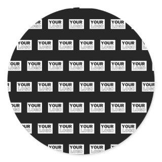 Your Logo or Design | Editable Color Background  Classic Round Sticker