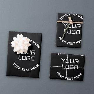 Your Logo or Image & Editable Text | Black & White  Sheets