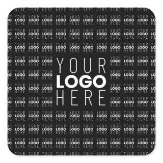 Your Logo or Image Tiled Pattern Large Center Logo Square Sticker