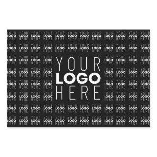 Your Logo or Image Tiled Pattern Large Center Logo  Sheets