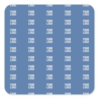 Your Logo or Image  | Vertical Stripes Pattern  Square Sticker