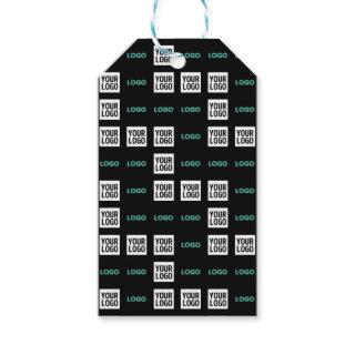 Your Logo or Image | Zig Zag Pattern w/Two Images Gift Tags