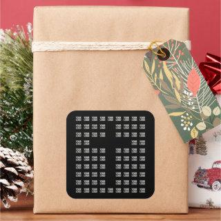 Your Logo or Uploaded Image | Cross Pattern  Square Sticker