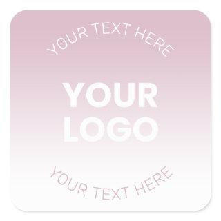 Your Logo | Simple Modern Dusty Lavender Ombre Square Sticker