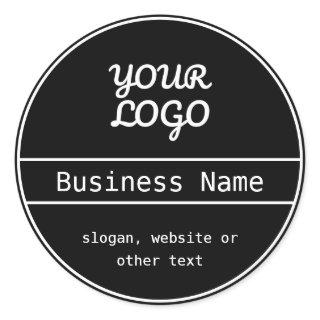 Your Logo | Unique Editable Business Design Classic Round Sticker
