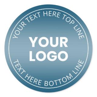 Your Logo w/Editable Any Color Gradient  Classic Round Sticker
