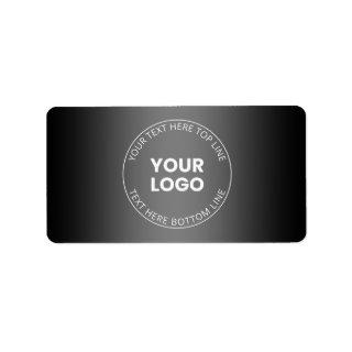 Your Logo w/Editable Black & White Gradient  Label