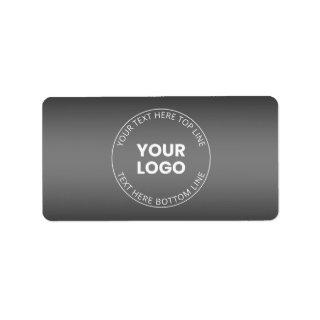 Your Logo w/Editable Black & White Gradient  Label