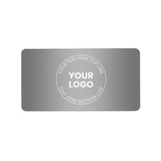 Your Logo w/Editable Grey & White Gradient  Label