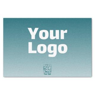 Your Logo w/Editable QR code & Gradient Ombre Tissue Paper