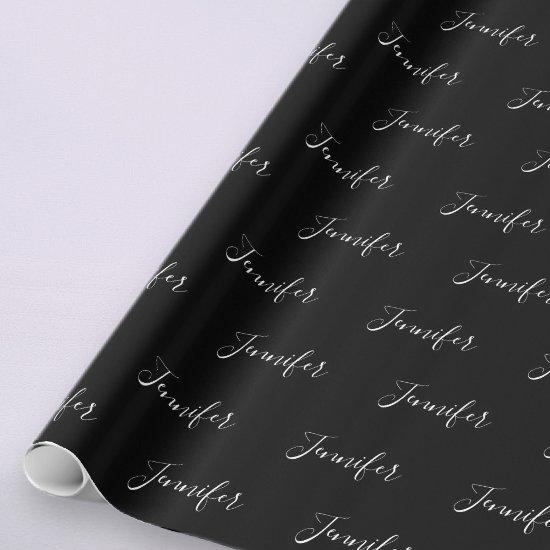 Your Name | Elegant White Script on Black