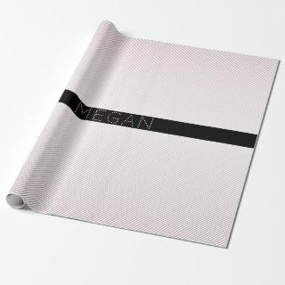Your Name | Thin White & Sublte Rose Ombre Stripes