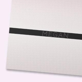 Your Name | Thin White & Sublte Rose Ombre Stripes