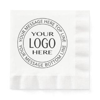 Your Own Logo & Customizable Circular Text Napkins