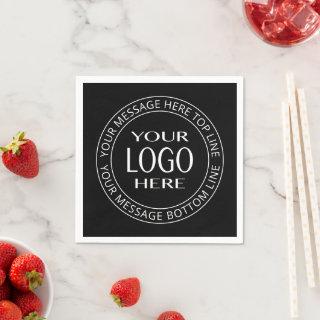 Your Own Logo & Customizable Circular Text Napkins