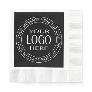 Your Own Logo & Customizable Circular Text Napkins
