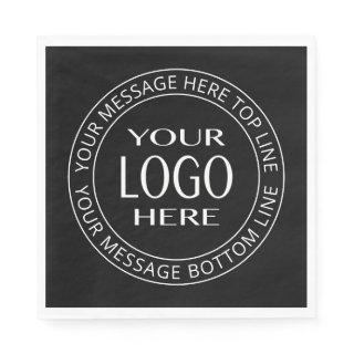 Your Own Logo & Customizable Circular Text Napkins