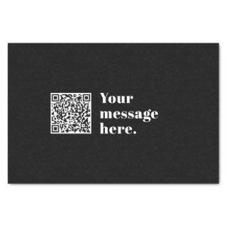 Your own Uploaded QR code & Editable Retro Text Tissue Paper