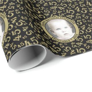 Your Photo | 45th Black/Gold Number Pattern 45