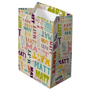 Your (Short) Name is All Over This Medium Gift Bag