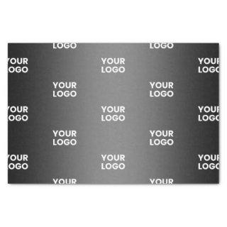 Your Simple Repeating Logo | Black & Grey Gradient Tissue Paper