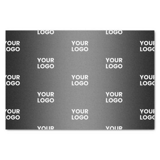 Your Simple Repeating Logo | Black & Grey Gradient Tissue Paper
