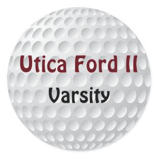 Your Text on Round Golf Ball Stickers