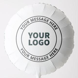 Your Uploaded Logo + Editable Circular Text  Balloon