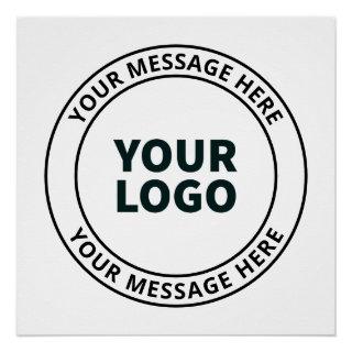 Your Uploaded Logo + Editable Circular Text  Poster