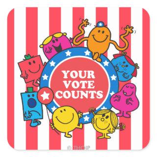 Your Vote Counts! Square Sticker