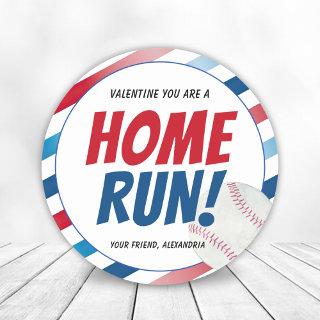 You're A Home Run Baseball Valentines Day Stickers