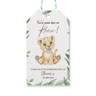 You're gonna hear me roar 1st Birthday  Gift Tags